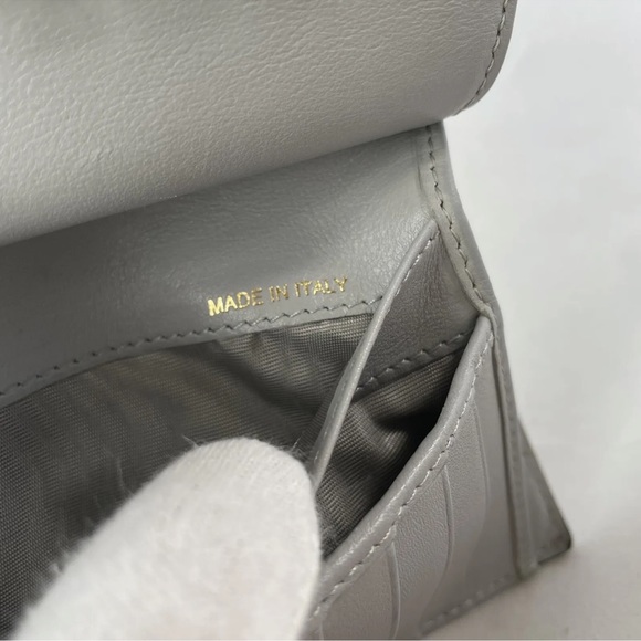 Valentino Garavani Rockstud Gray Smooth Leather Long Wallet. Authentic! - Picture 7 of 16